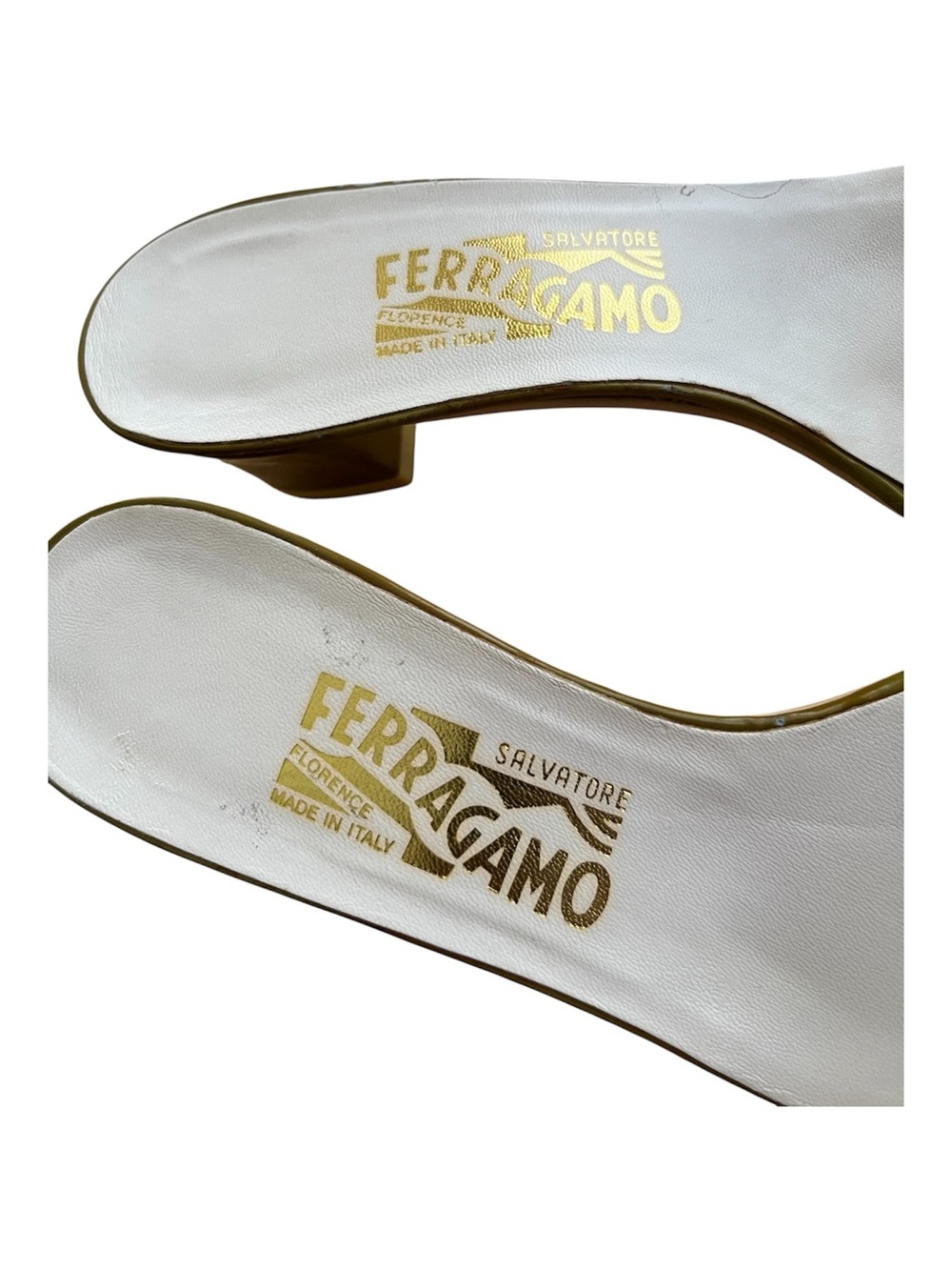 FINAL SALE - Authentic Vintage Ferragamo slip on sandals - Picture 5 of 9